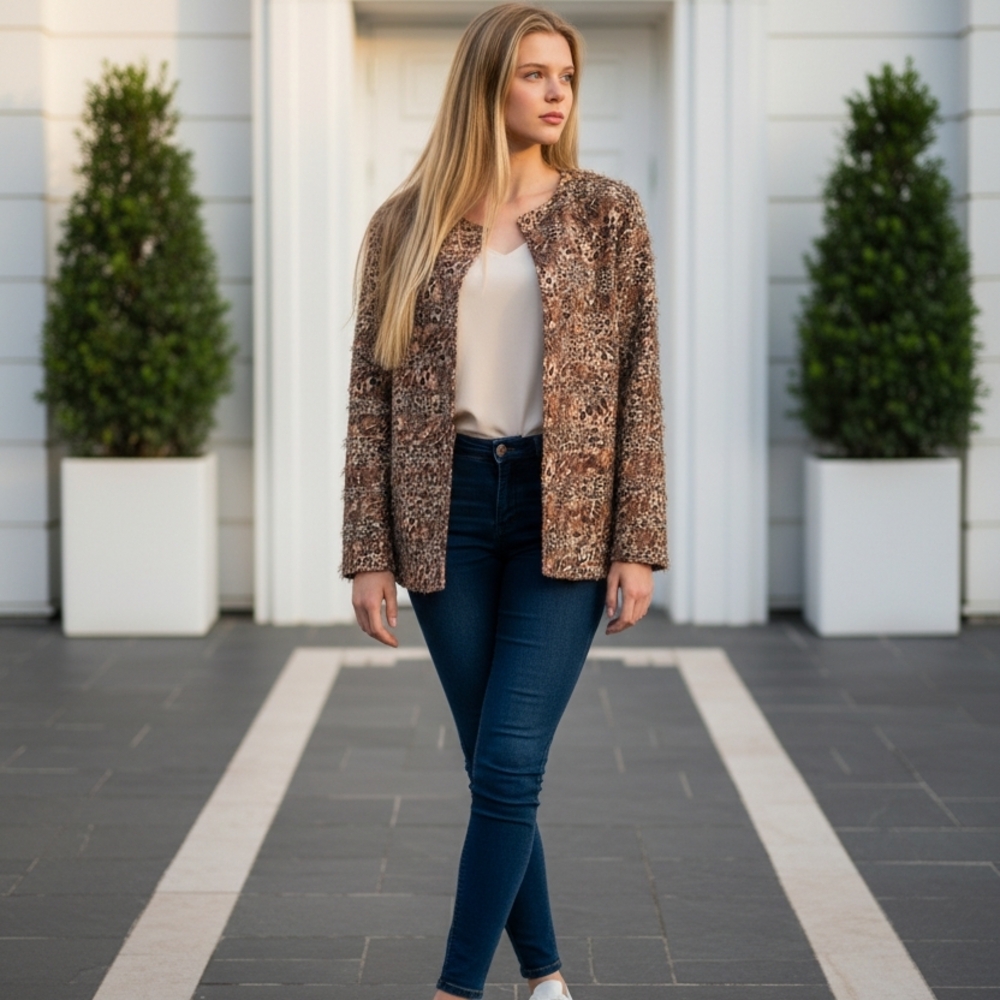 Chico's Multicolor Teddy Jacket - image 1